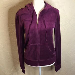 Vintage Juicy Couture plum velour tracksuit, M